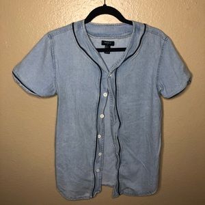 Denim Baseball Jersey